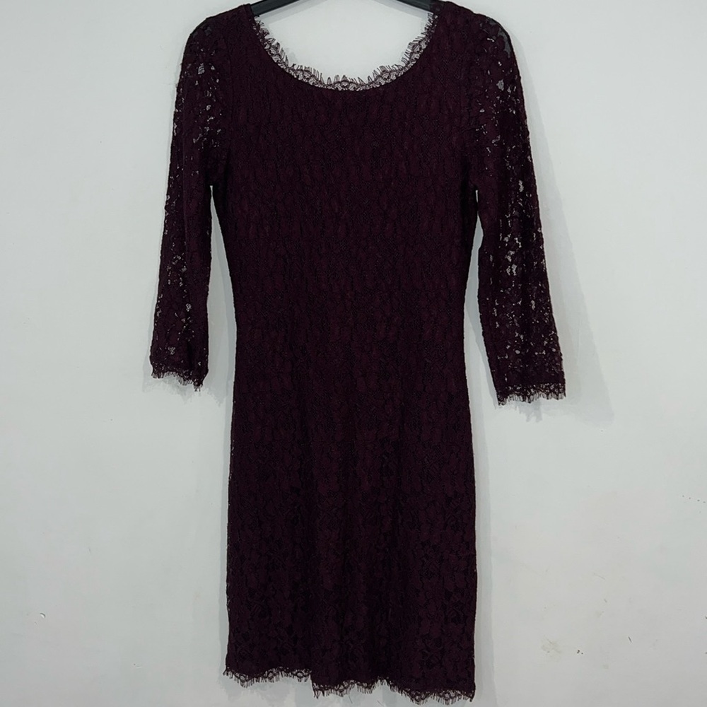 Aritzia Babaton Rafael Lace Mini Dress in Burgundy Red size 2
